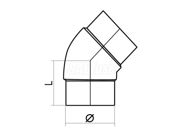 ОТВОД ЛИТОЙ 45° PE100 PN10 D110